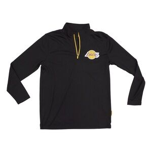 Youth M (10-12) Black Lakers Quarter-Zip Pullover